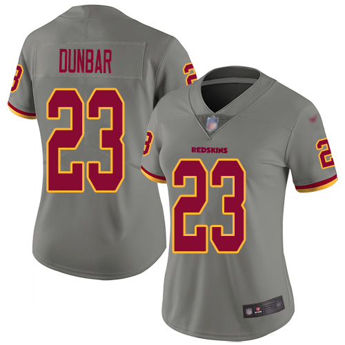 Washington Redskins Limited Gray Women Quinton Dunbar Jersey NFL Football #23 Inverted Legend